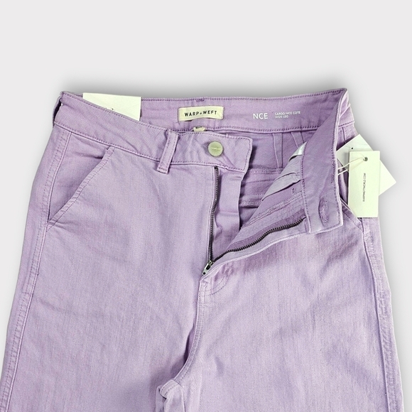 Warp + Weft Lavender Wide Leg Cargo Jeans - Picture 5 of 14